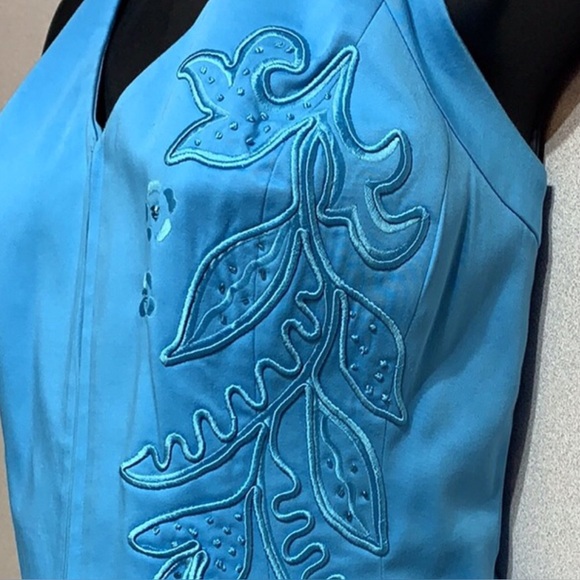CACHE Halter Zip front embroidered detail size 10 - Picture 8 of 8